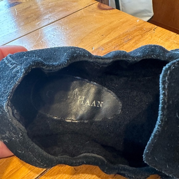 Cole Haan Black Suede Driving Shoes D40907 Women’s size 8 1/2B - Picture 5 of 9